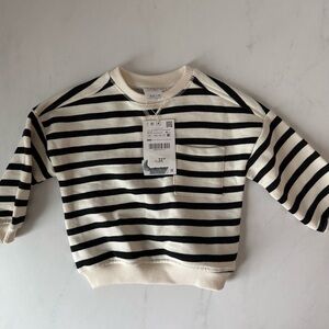 NWT Zara Striped Kids Sweatshirt